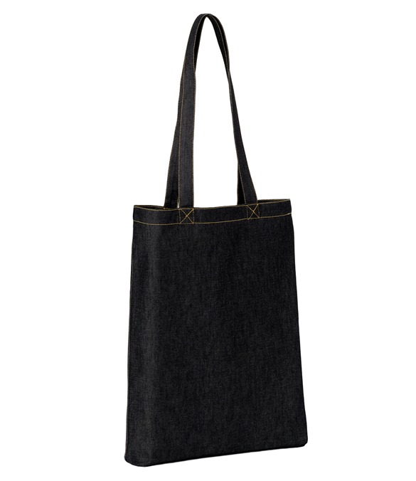 Denim ‘flat base’ shopper