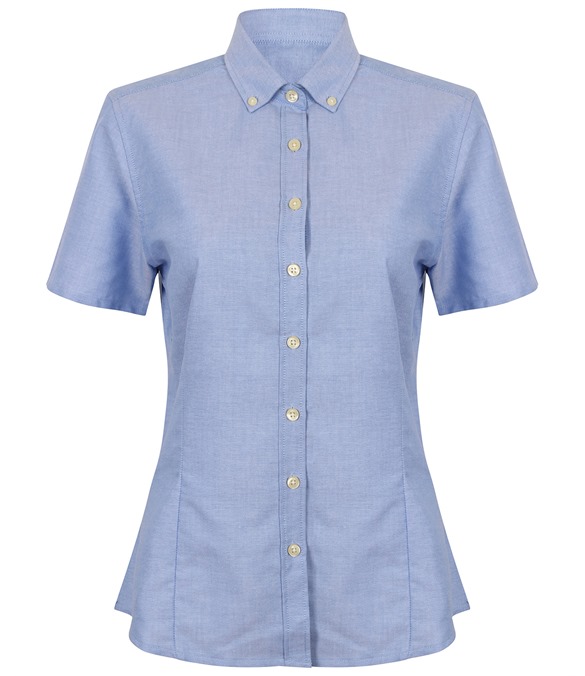 Women&#39;s modern short sleeve Oxford shirt