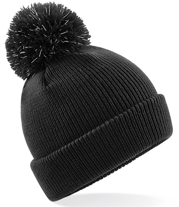 Junior reflective bobble beanie