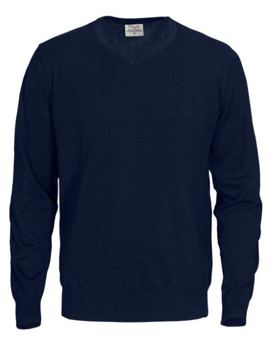 Printer Forehand Knitted V Neck Sweater