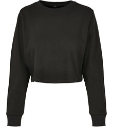 Women?s terry cropped crew