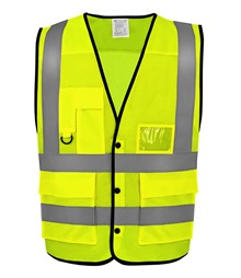 Hi-vis superior open mesh button waistcoat (HVW860)