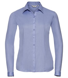 Women's long sleeve herringbone shirt