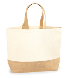 Jute base canvas tote XL