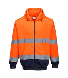 Hi-Vis 2-Tone Zip Front Hoodie