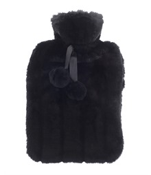 Luxury classic faux fur hot water bottle and cover